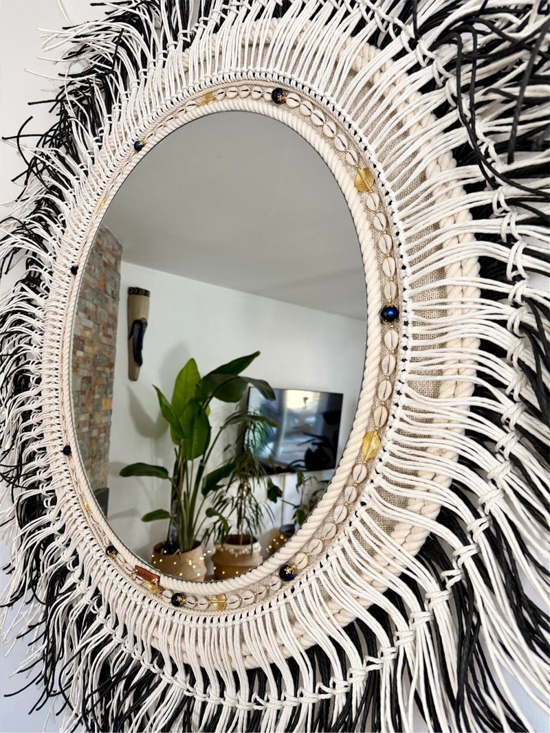 Collection miroirs XXL bohèmes en fibres naturelles faits main – MIYA