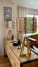 Lampe artisanale en fibres naturelles — MERCURE No 05 - MIYA