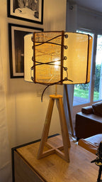 Lampe artisanale en fibres naturelles — MERCURE No 07 - MIYA