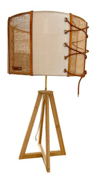 Lampe artisanale en fibres naturelles — MERCURE No 07 - MIYA