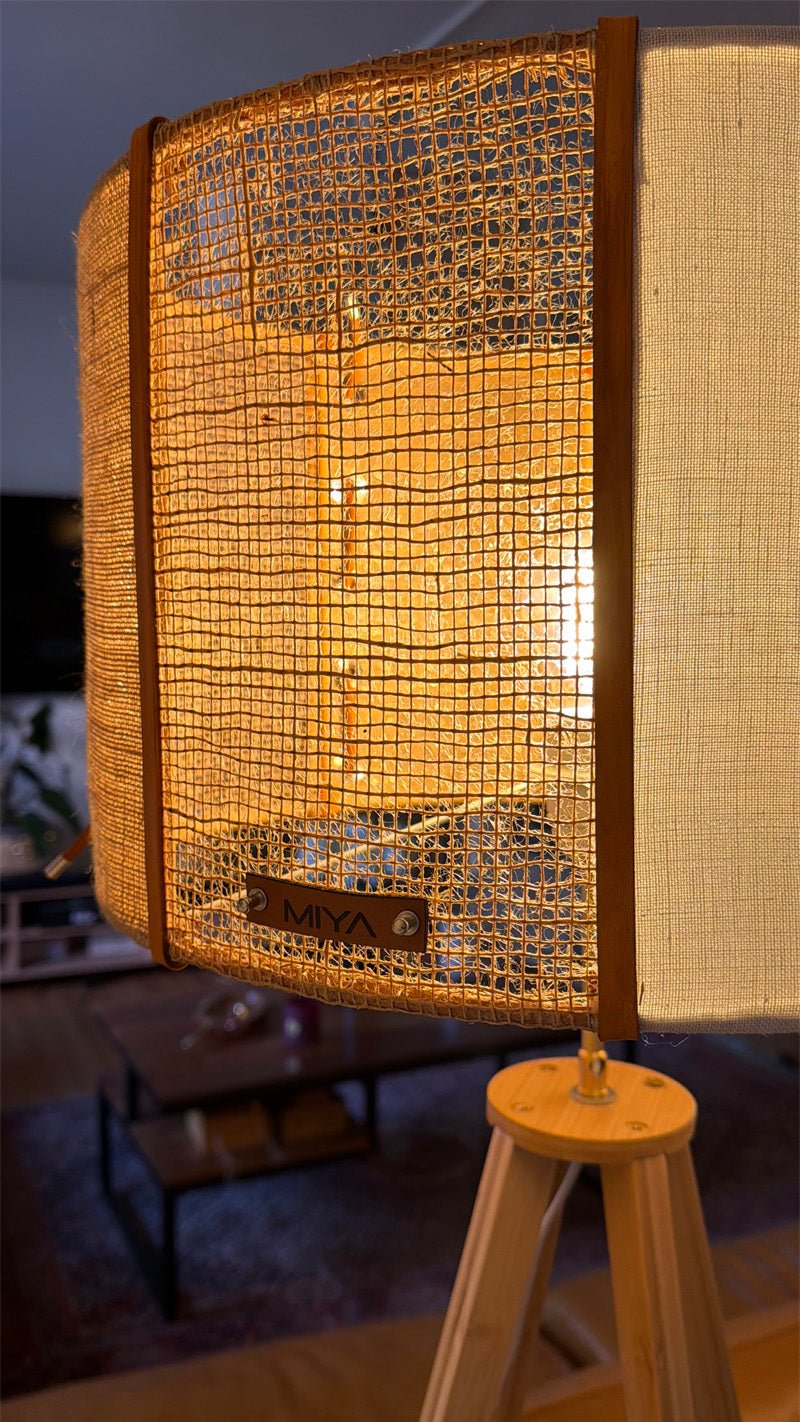 Lampe artisanale en fibres naturelles — MERCURE No 07 - MIYA