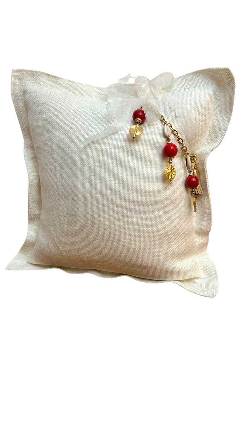 Coussin en lin lourd écru 50x50 cm – ZANZIBAR No. 41 - MIYA