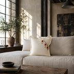 Coussin en lin lourd écru 50x50 cm – ZANZIBAR No. 41 - MIYA LOFT STYLE