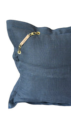 Heavy linen blue throw pillow – NEGRIL No. 62