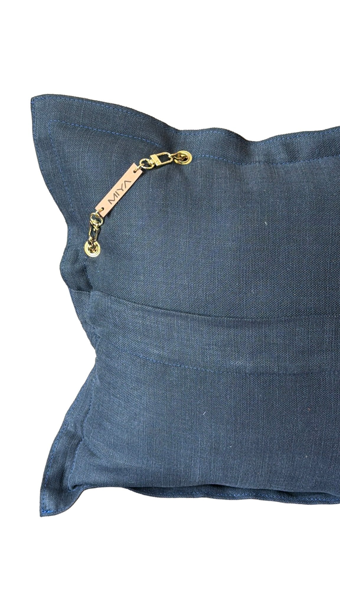 Heavy linen blue throw pillow – NEGRIL No. 62