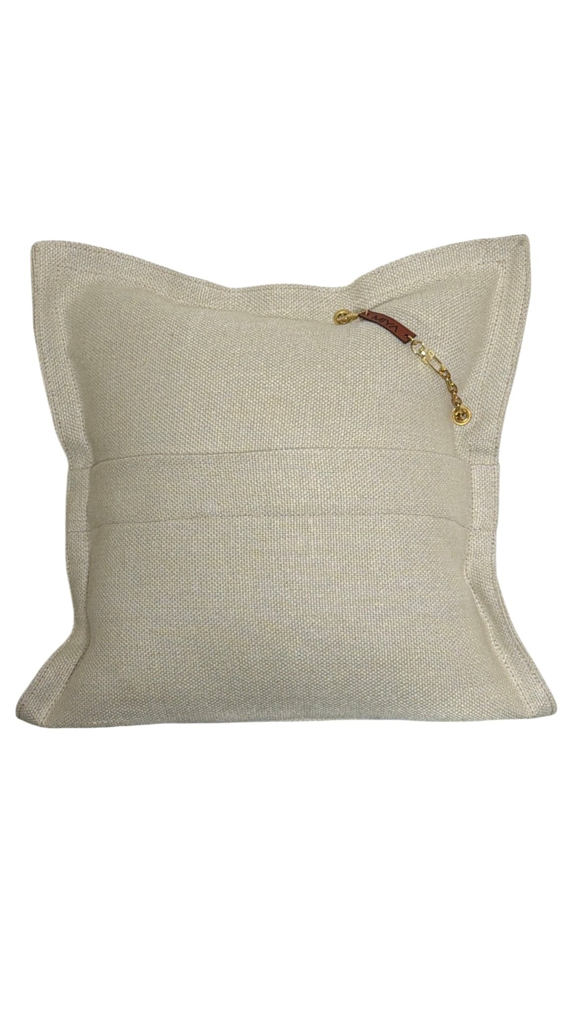 Dos du coussin en lin lourd écru MIYA Zanzibar No.56 fabrication française