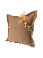 Heavy linen cushion caramel 50x50 cm – MARRAKECH No. 97
