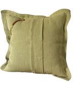 Coussin en lin MIYA couleur pistache vue de dos