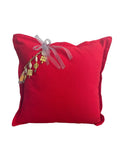Coussin en lin lourd rouge 50 × 50 cm – Bohème chic | NEGRIL No.05 - MIYA