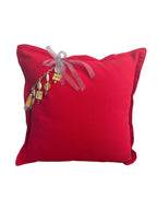 Coussin en lin lourd rouge 50 × 50 cm – Bohème chic | NEGRIL No.05 - MIYA
