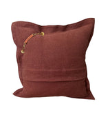 Counssin en lin terracotta MIYA perles chair et poids Ashanti. Vie de dos