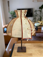 Lampe artisanale en fibres naturelles ajouré | VENUS No 03 - MIYA