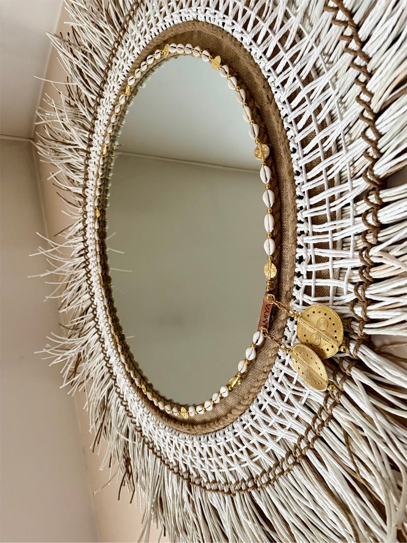 Miroir XXL bohème en fibres naturelles 150 cm | ATACAMA 05 - MIYA