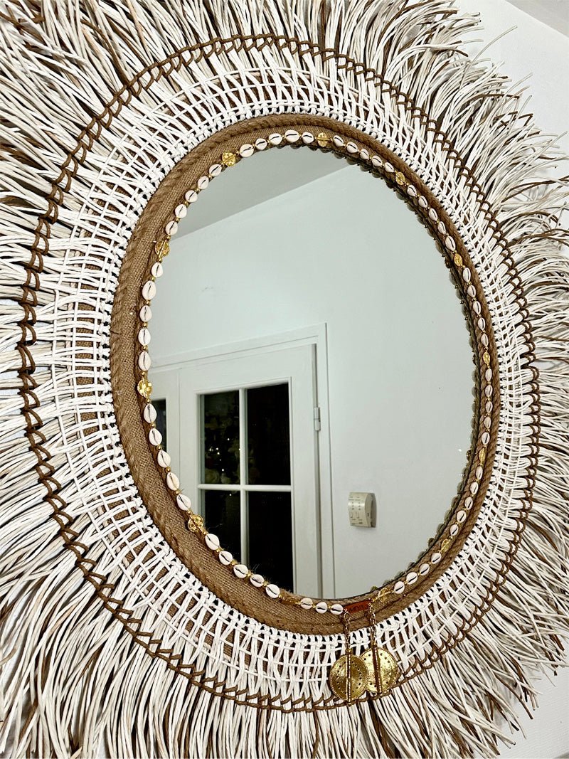 Miroir XXL bohème en fibres naturelles 150 cm | ATACAMA 05 - MIYA