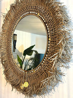 Miroir XXL bohème en fibres naturelles 140 cm | SAHARA No 04 - MIYA