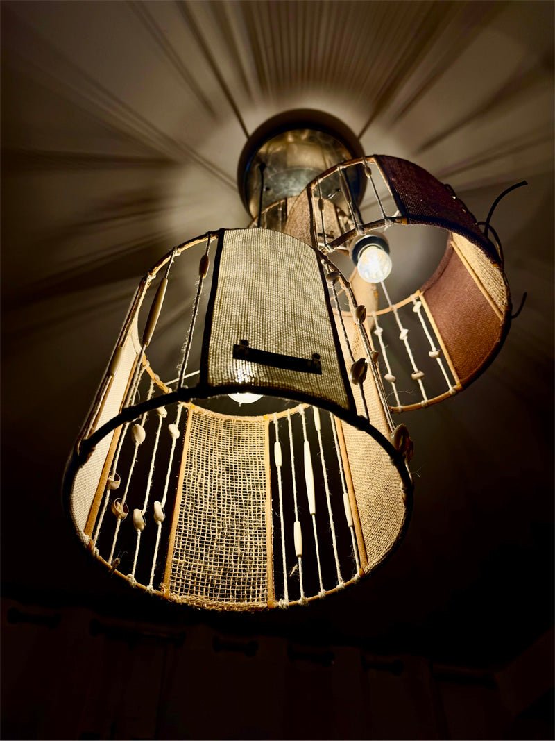 Suspension en fibres naturelles ajouré | JUPITER No 02 - MIYA