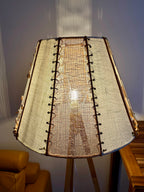 Lampadaire en fibres naturelles ajouré | SATURNE No 06 - MIYA