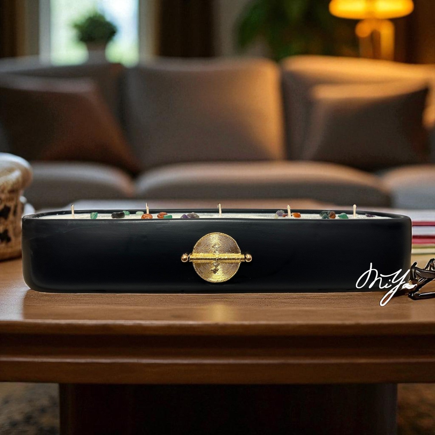 Bougie parfumée Bûchette ~1,8 kg – Noir | MIYA